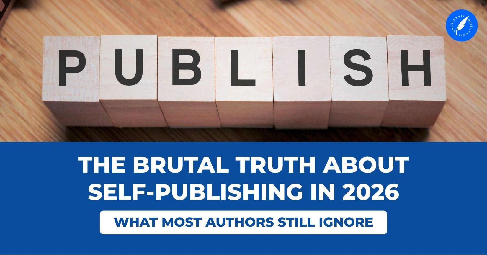 Self-publishing in 2026 concept showing author strategy, visibility, and book competition