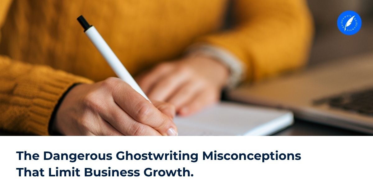 Ghostwriting strategy illustrating business growth through authority and content marketing clarity
