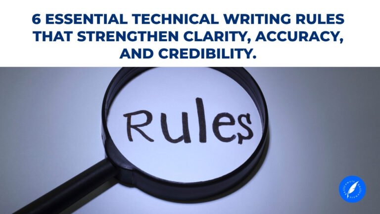 Six essential technical writing rules for clarity, accuracy, and credibility